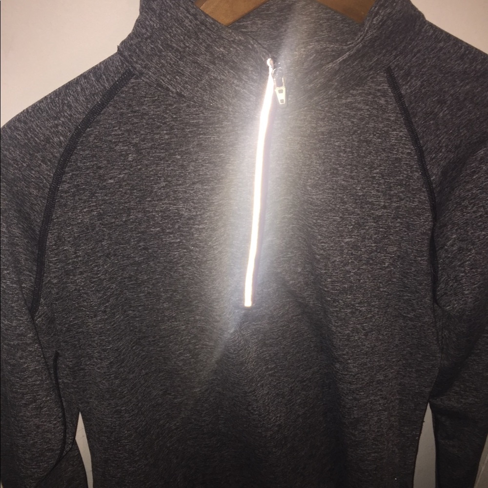 Gray Athletic long sleeve 3/4 zip up